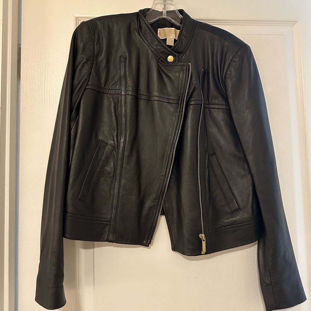 Michael Kors black leather jacket
